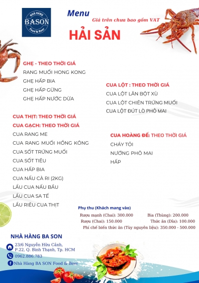 Menu HẢI SẢN 5