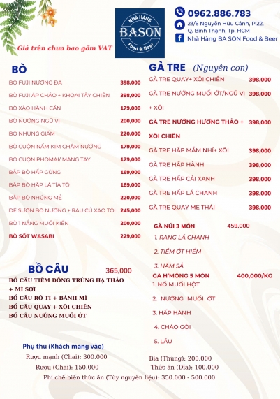 Menu Alacarte 4