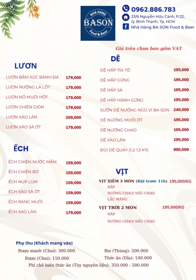 Menu Alacarte 5