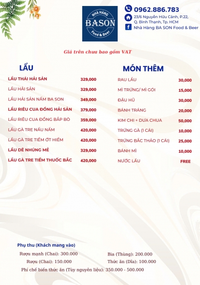 Menu Alacarte 6